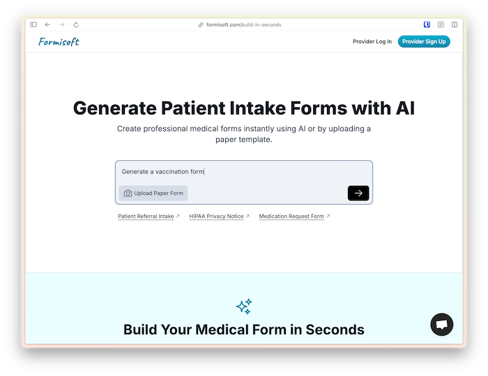 Formisoft project screenshot 1