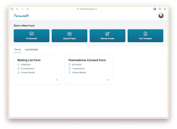 Formisoft project screenshot 2