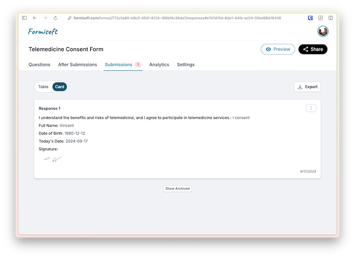 Formisoft project screenshot 3