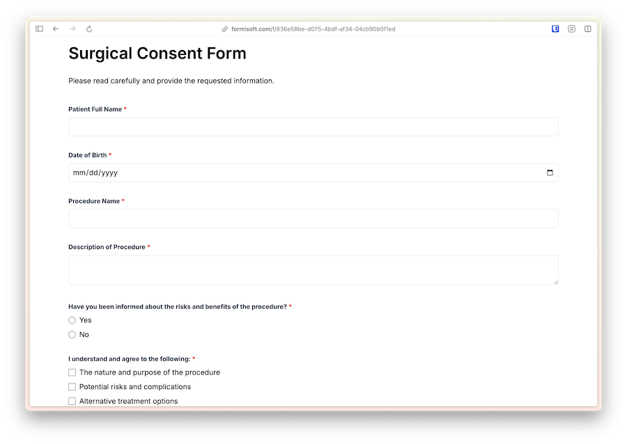 Formisoft project screenshot 5