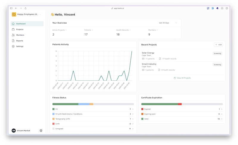 Tealio project screenshot 1