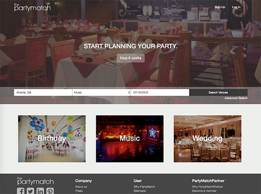 ThePartyMatch project screenshot 1